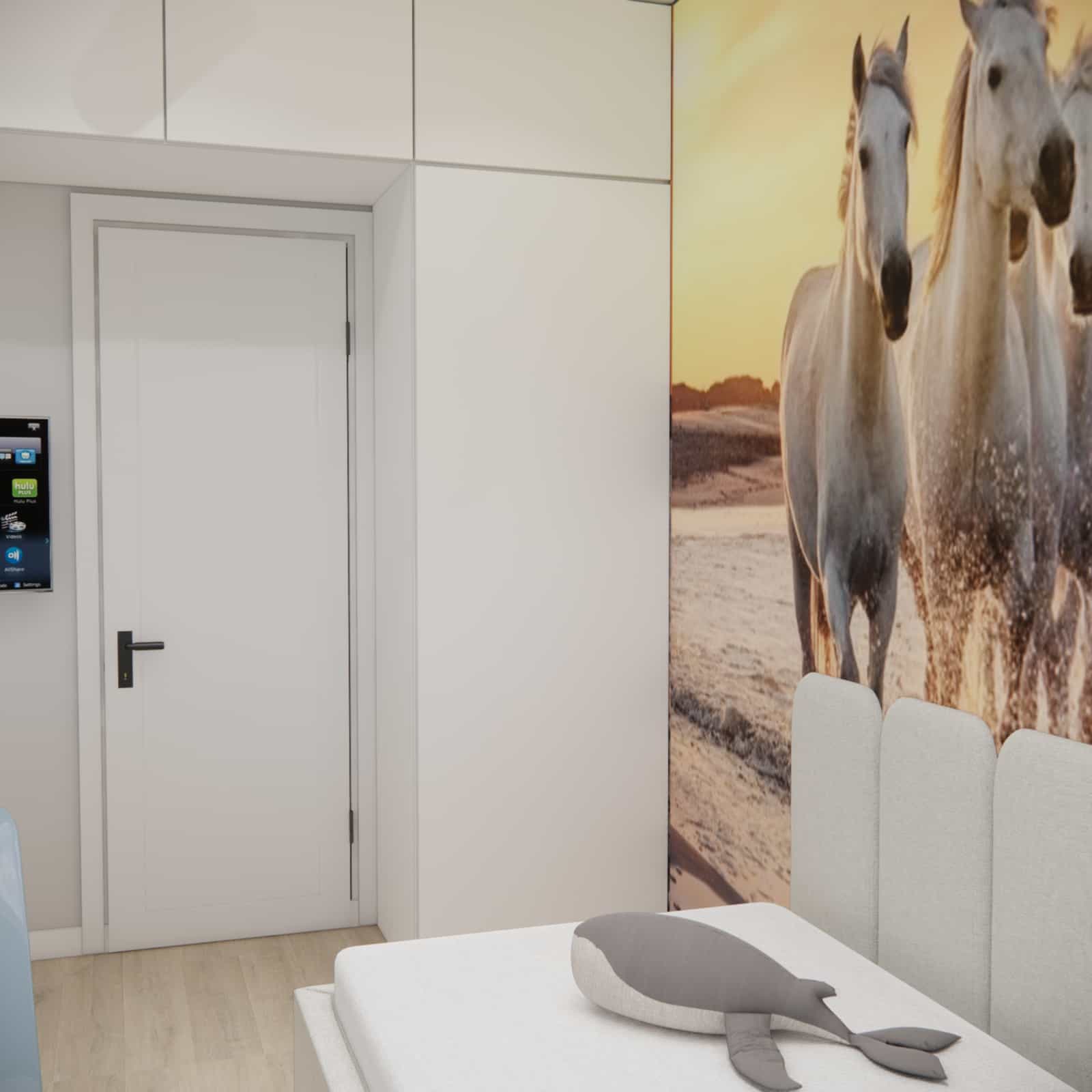 Motyw koni w pokoju dziewczynki – fototapeta jako subtelna inspiracja wnętrzarska