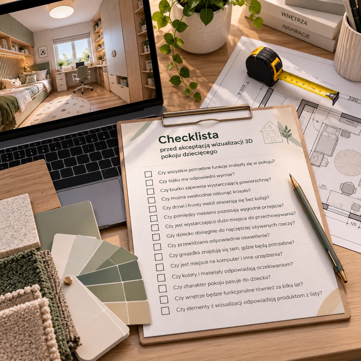 Checklista przed akceptacją wizualizacji 3D pokoju dziecięcego