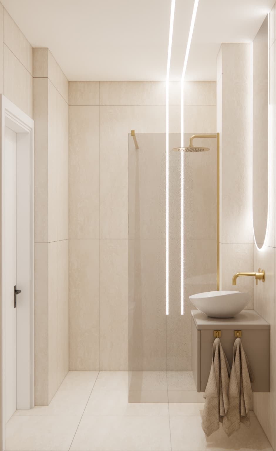 4m2 Bathroom Design with a Walk-In Shower