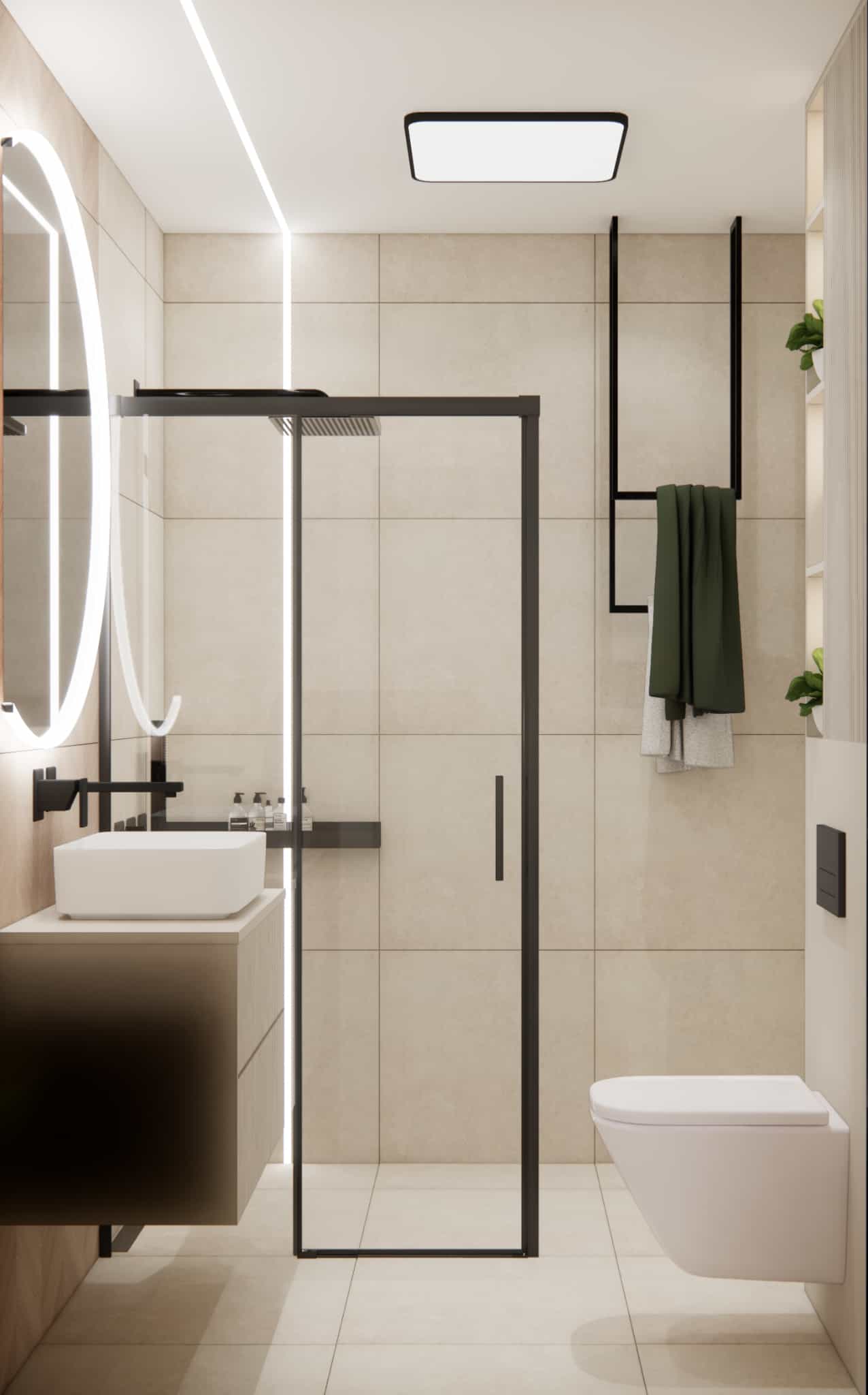 Modern Small Bathroom Design 3.2m2