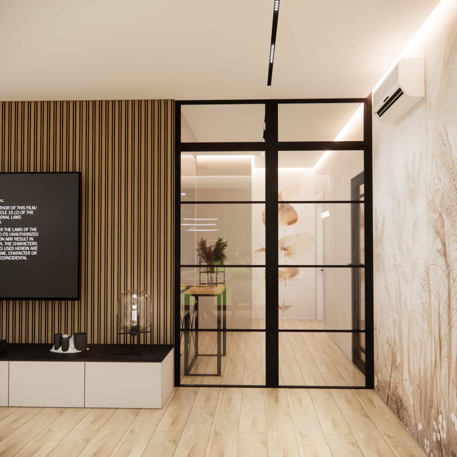 Nowoczesny Salon z Kuchnią i Holem 56m2