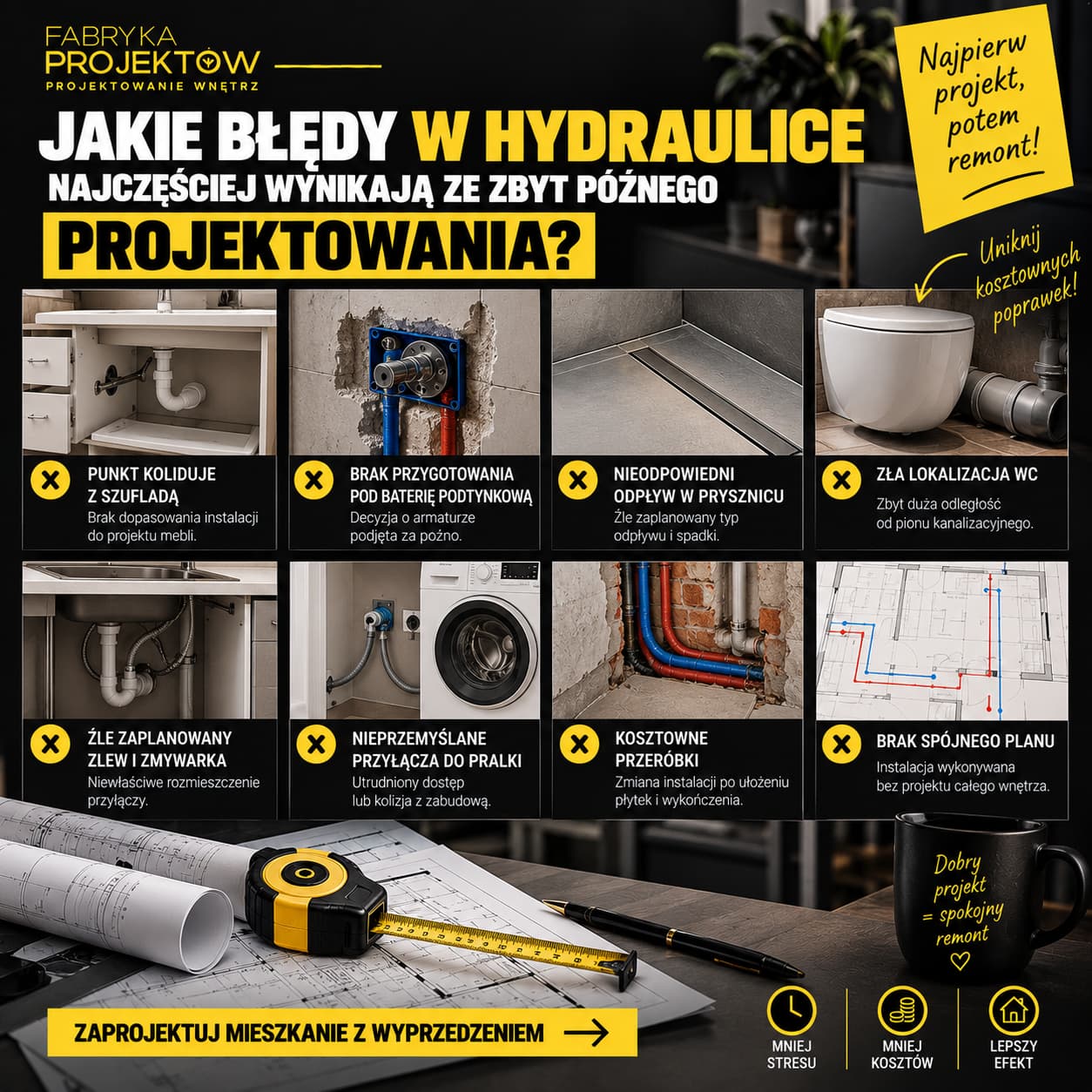 Co obejmuje hydraulika w projekcie mieszkania?