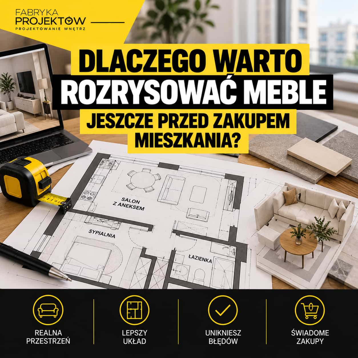 Dlaczego warto rozrysować meble jeszcze przed zakupem mieszkania