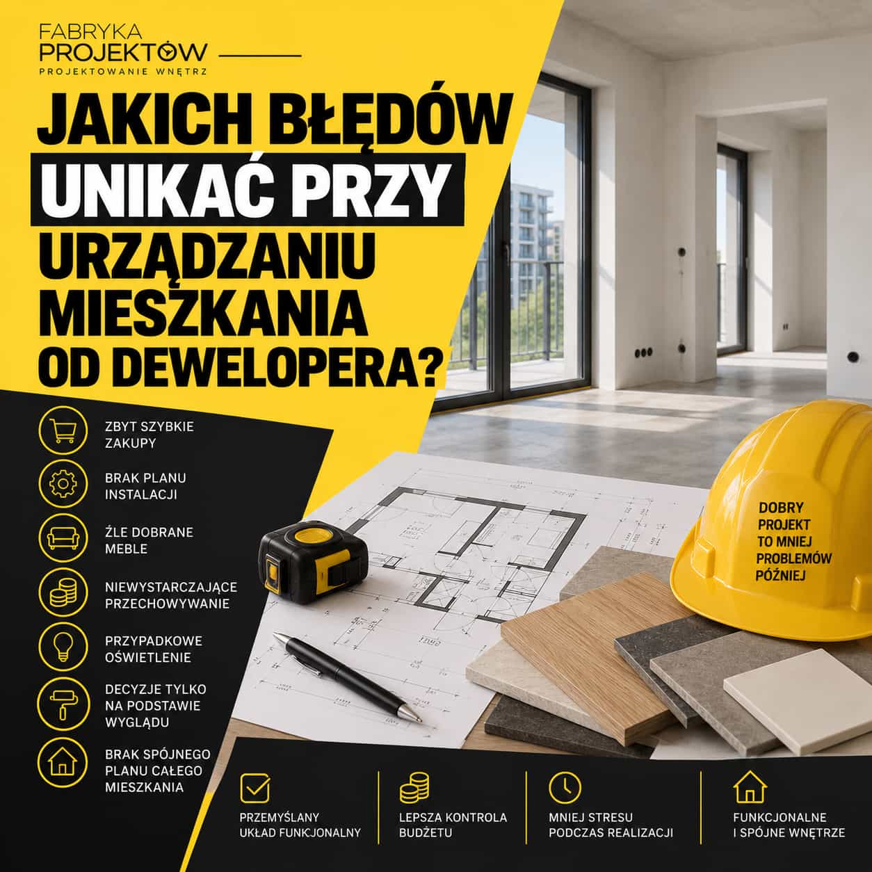 Jakich błędów unikać przy urządzaniu mieszkania od dewelopera