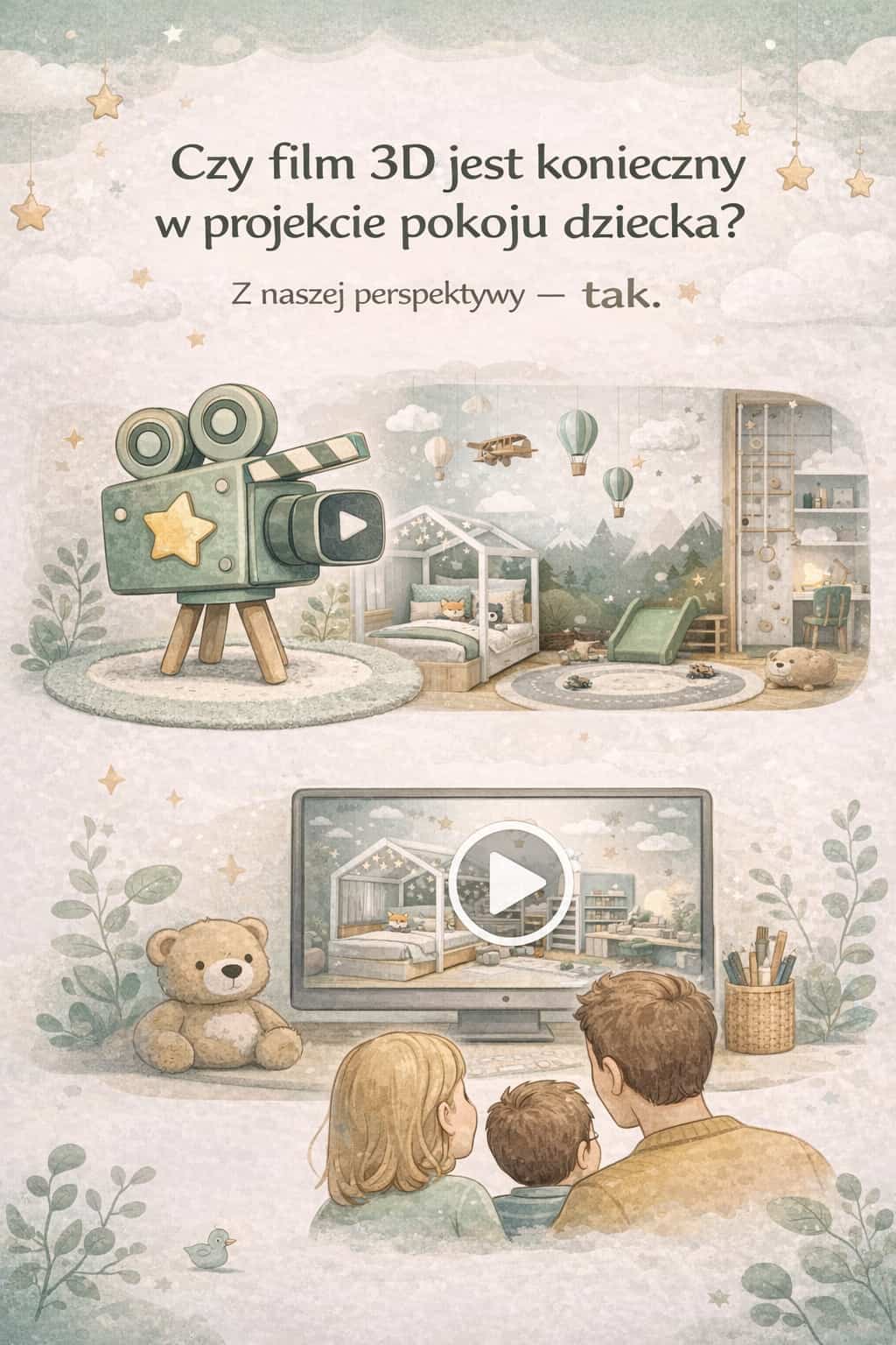 Czy film 3D jest konieczny w projekcie pokoju dziecka?