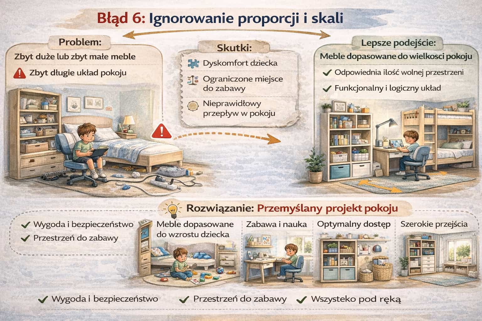 Sprawdzanie wymiarów mebli przed zakupem do pokoju dziecka