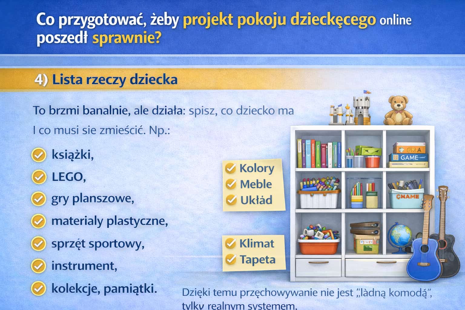 Lista rzeczy dziecka