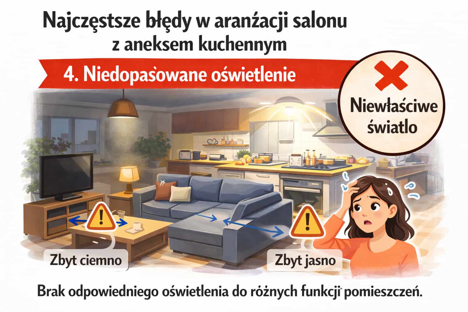 Niedopasowane oświetlenie