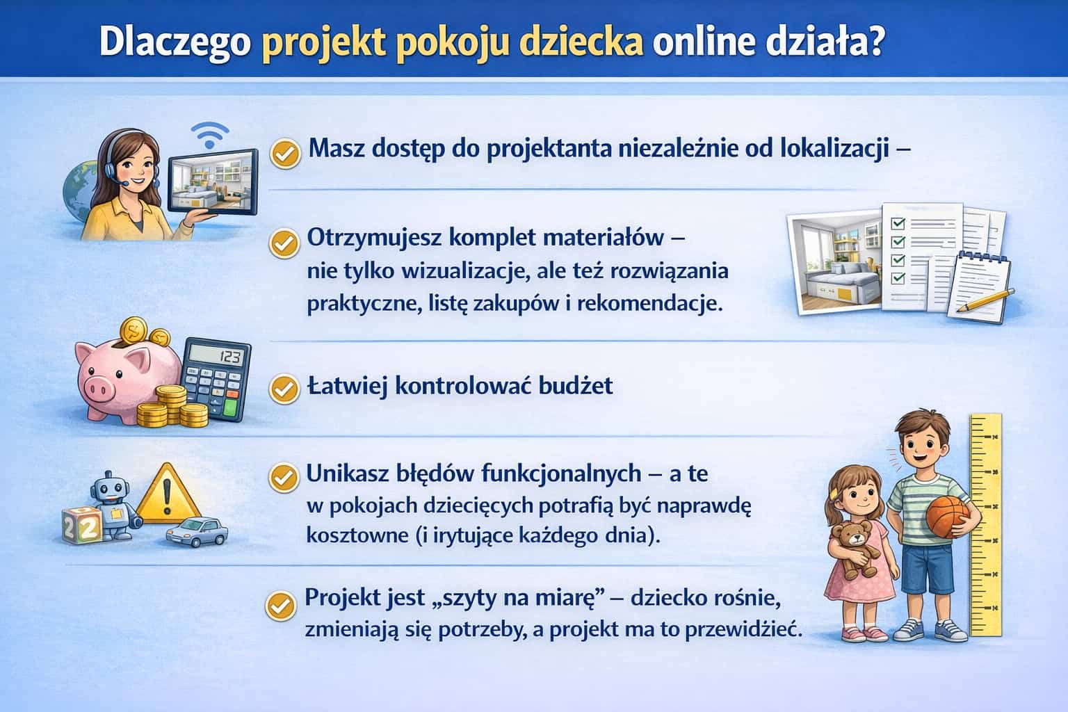 Dlaczego projekt pokoju dziecka online działa?