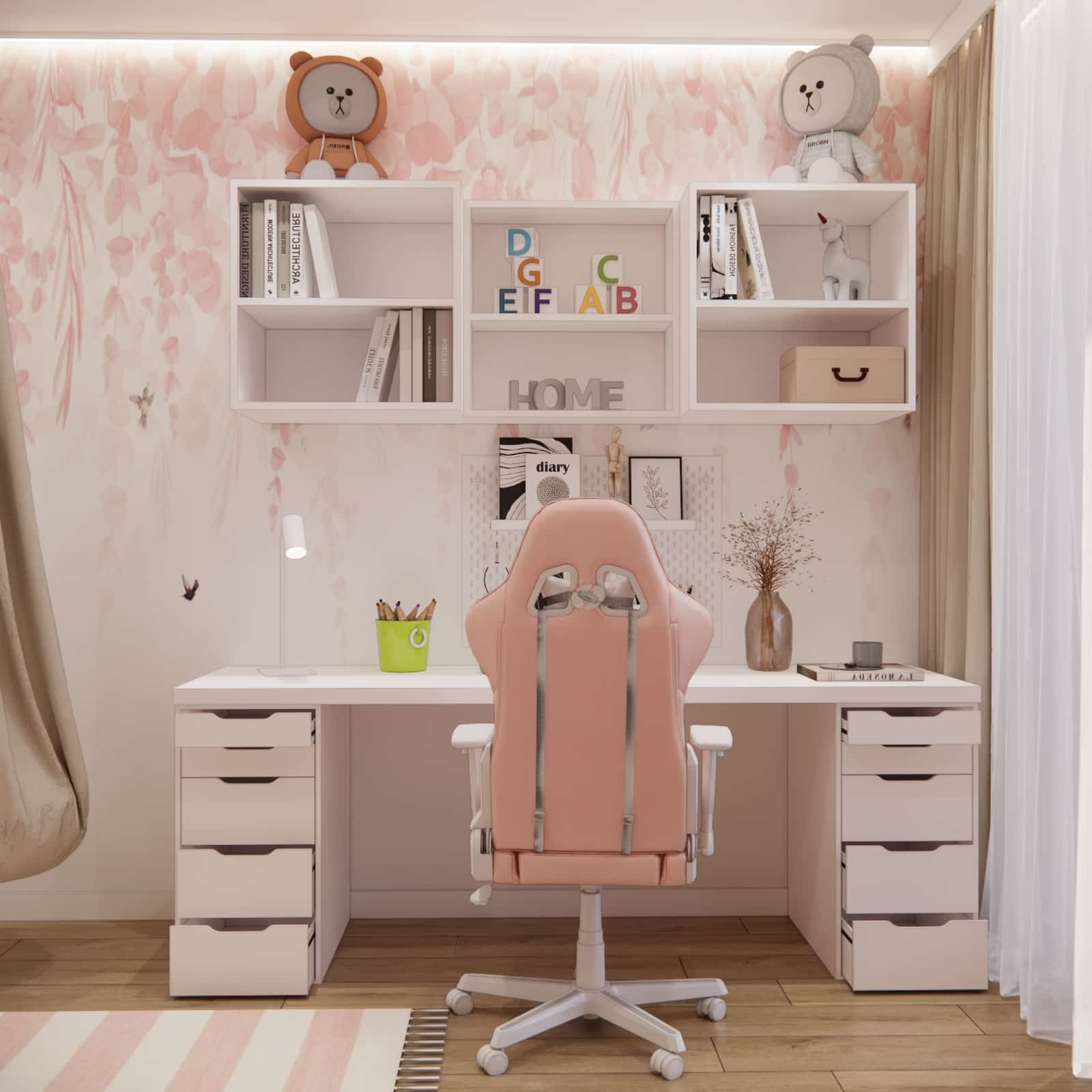 Desk in a child's room