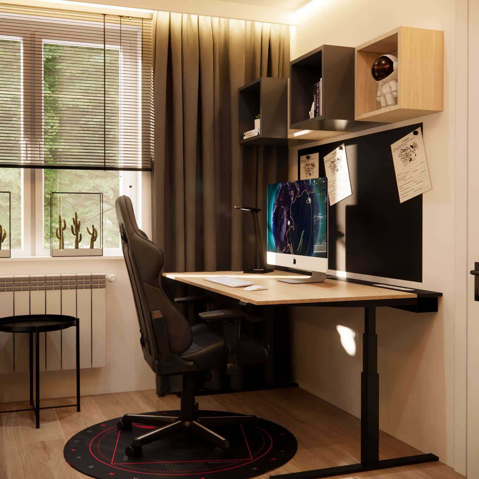 Study zone – height-adjustable desk
