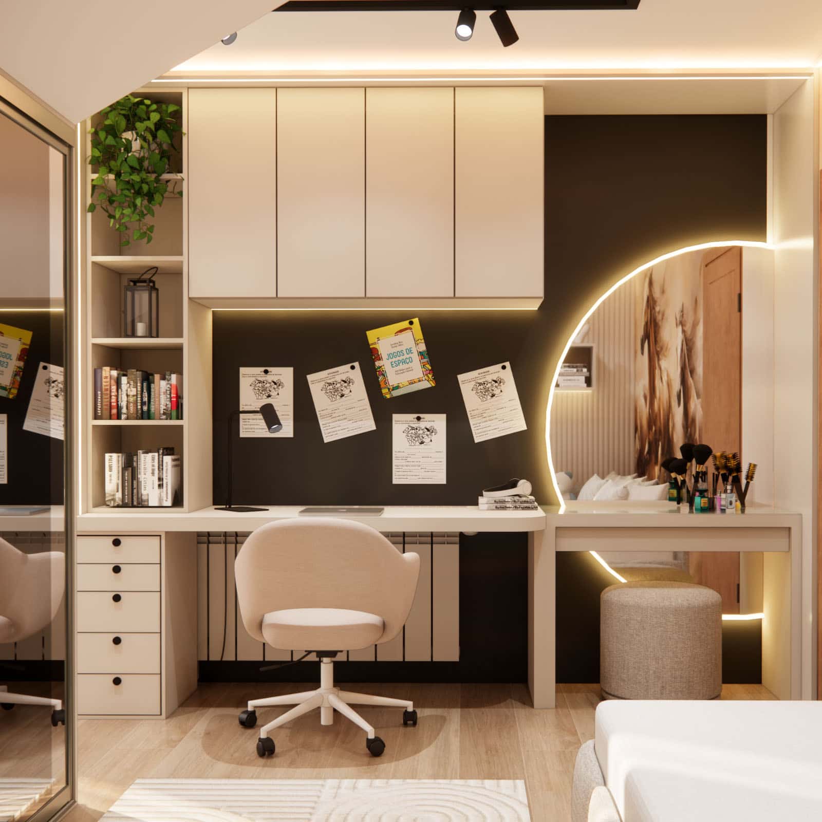 Built-in with desk and vanity