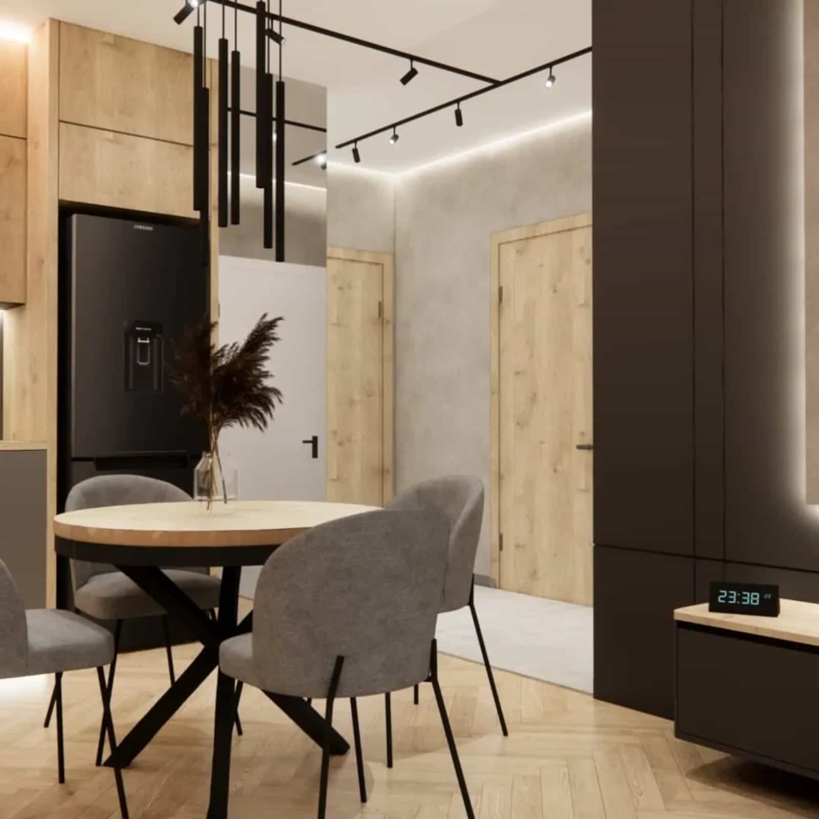 online interior design – visualization of a modern apartment arrangement prepared remotely