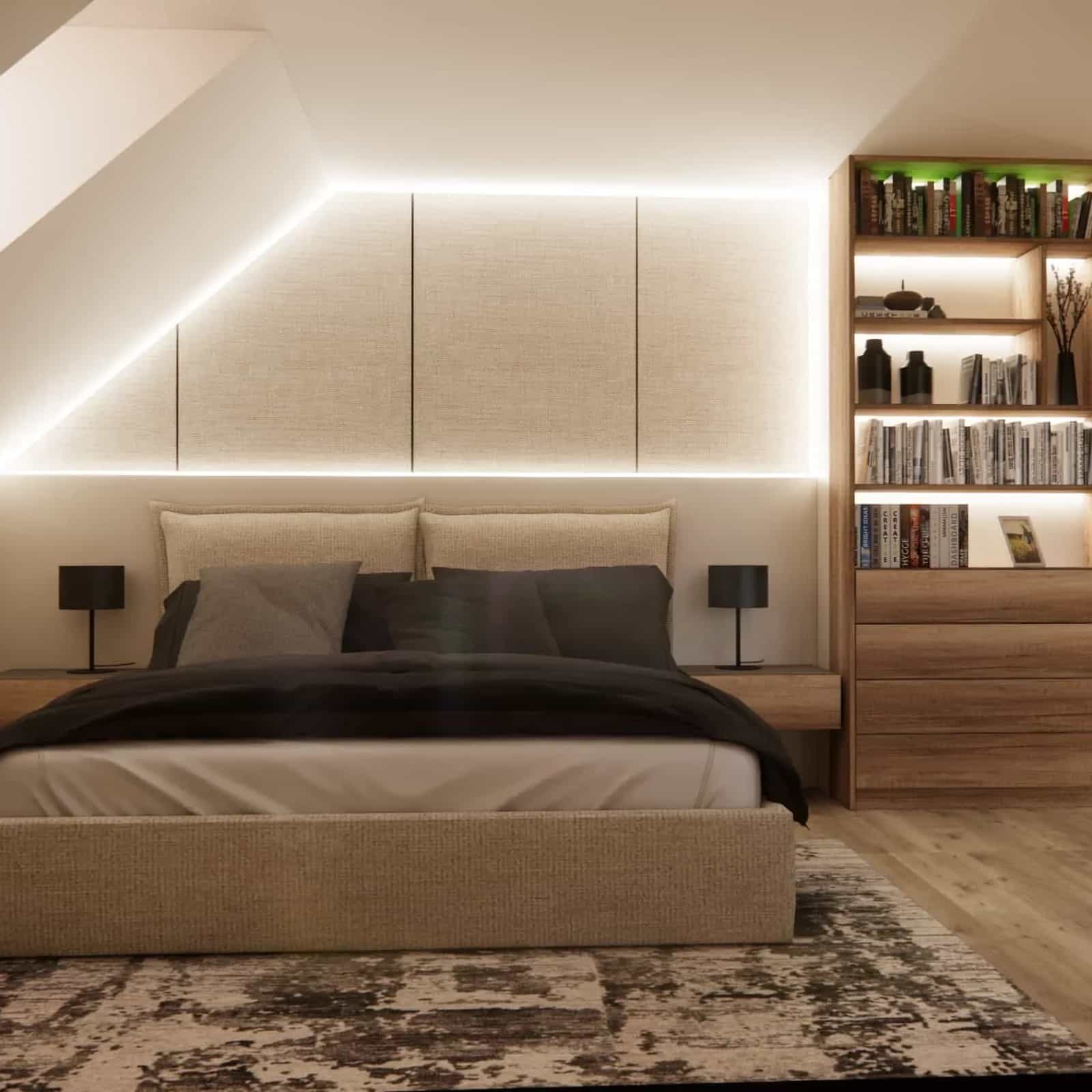 bedroom design visualization – an example of an interior design prepared online