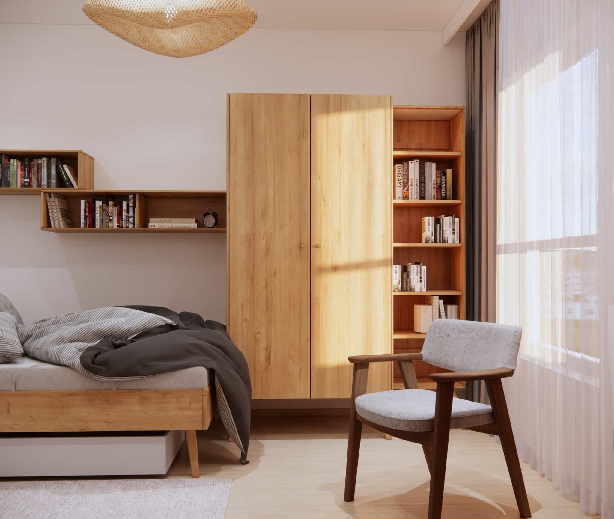 Room for a 15-year-old girl in a natural style