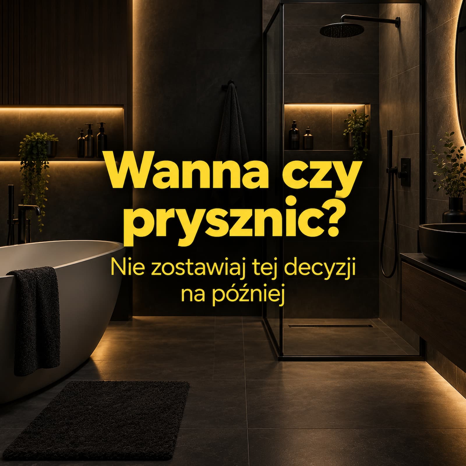 Bathtub or shower? Do not leave this decision until later