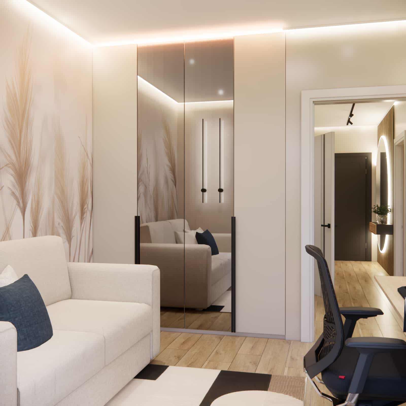Private zone – teenager’s room and adult bedroom