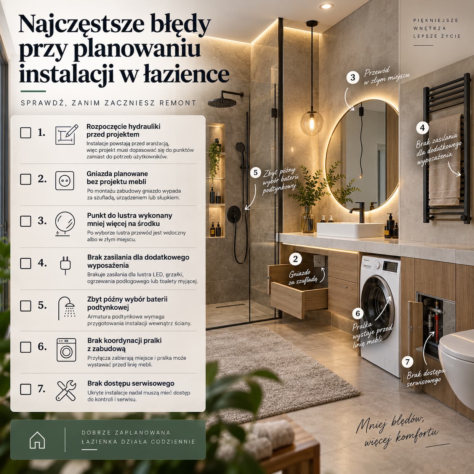Najczęstsze błędy przy planowaniu instalacji w łazience