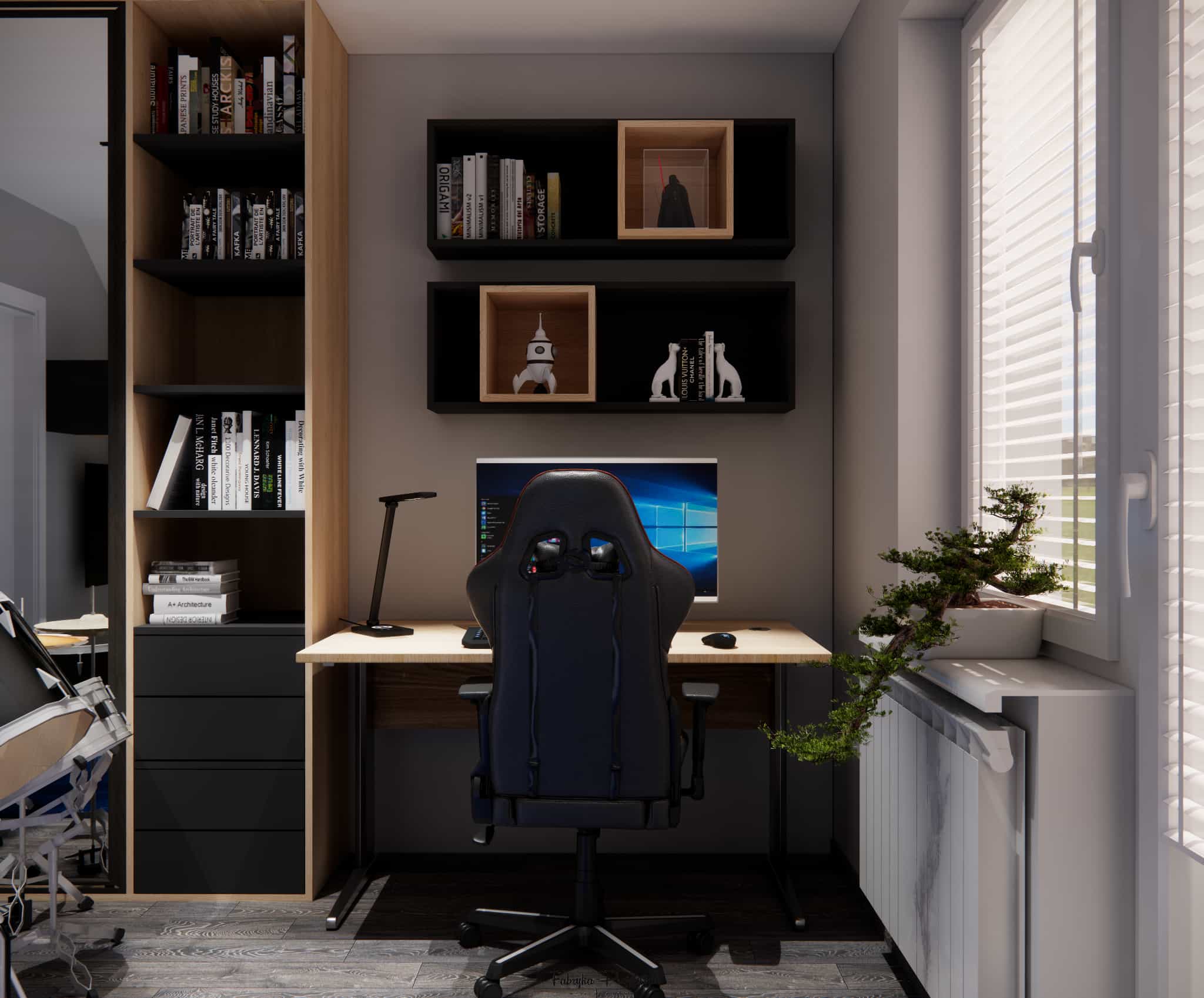 Boy’s room for a 9-year-old – kids’ room design 17.5m2 inspired by gaming and music