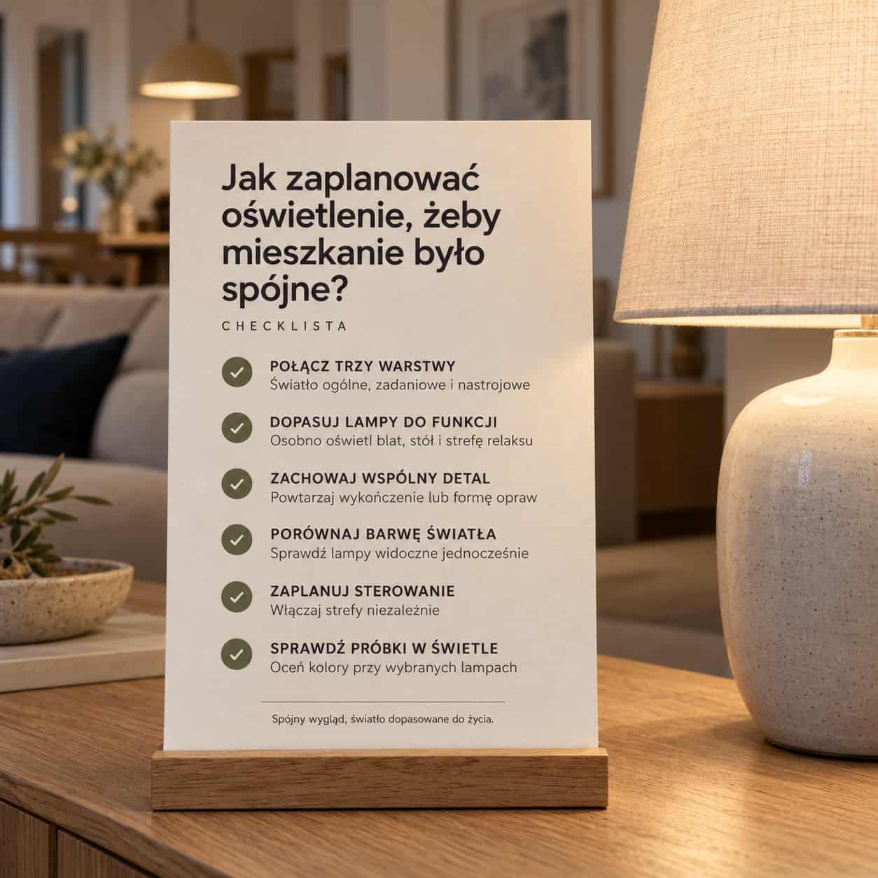 Jak zaplanować oświetlenie, żeby mieszkanie było spójne