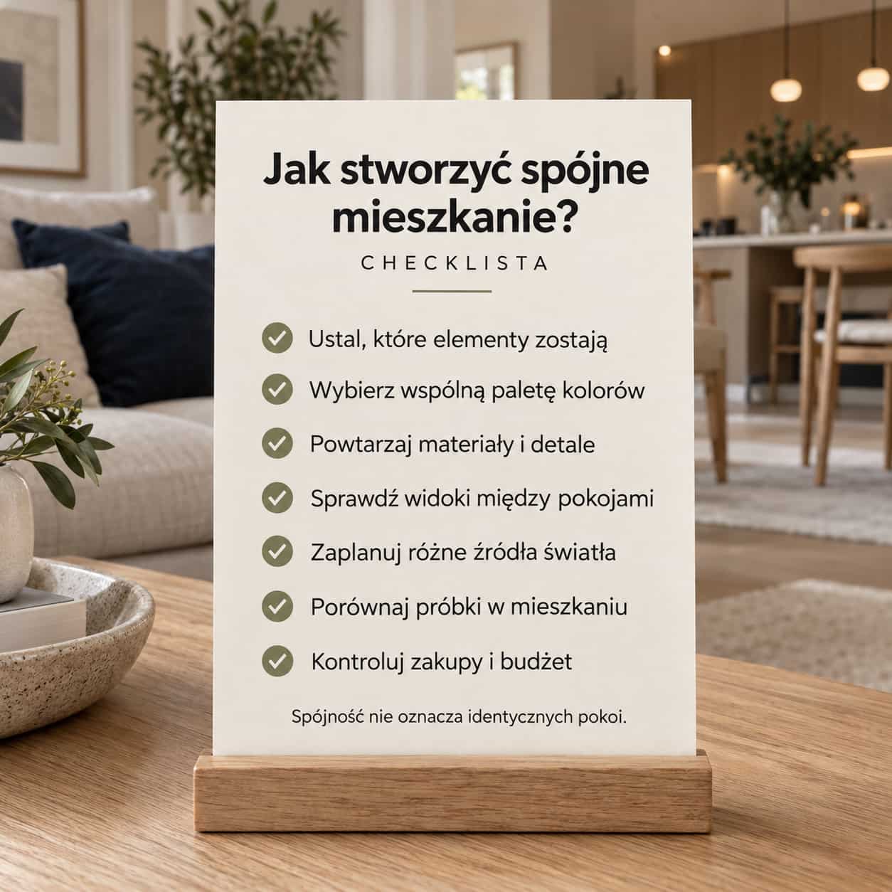 Jak stworzyć spójne mieszkanie Najkrótsza odpowiedź