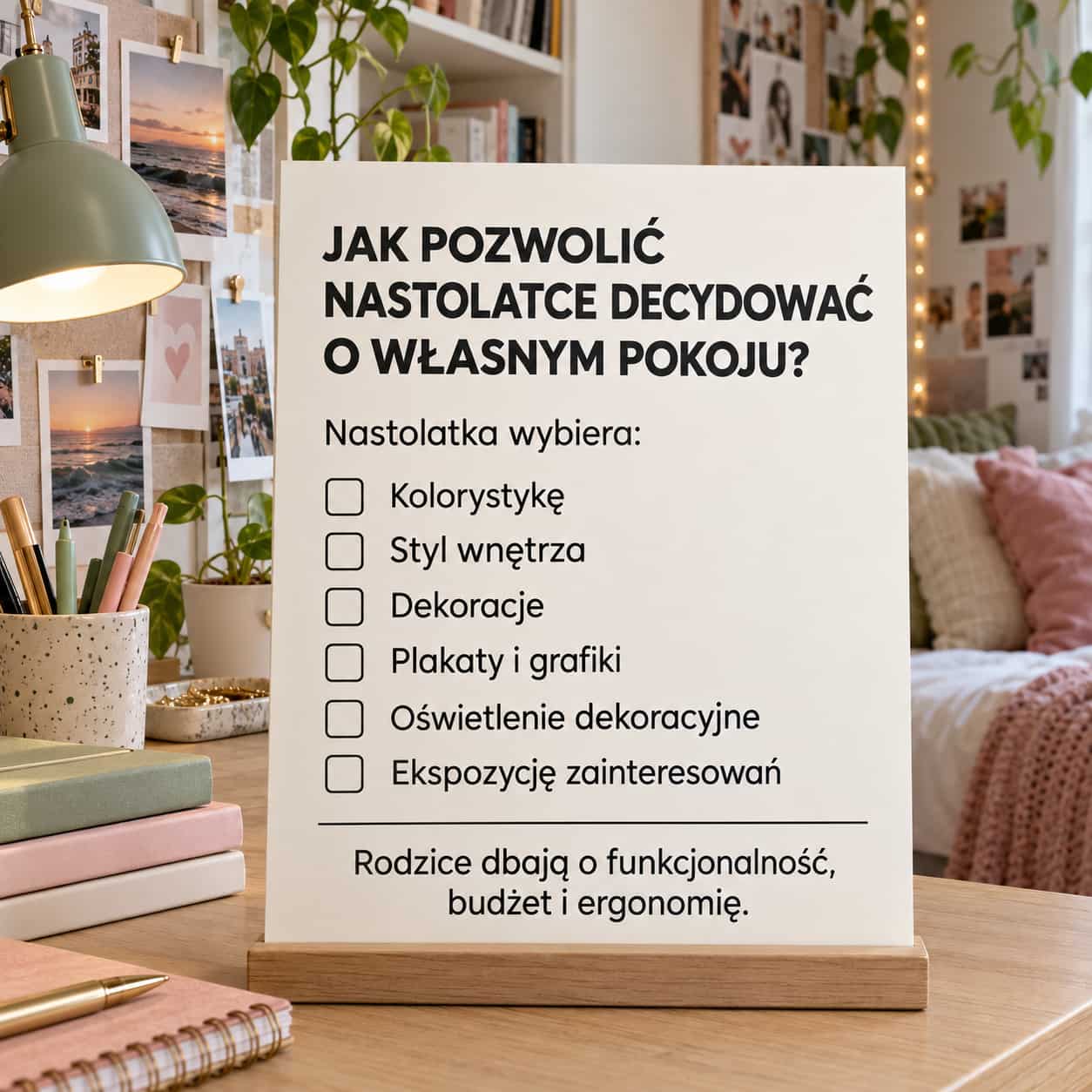 Chcecklista - jak pozwolić nastolatce decydować o własnym pokoju