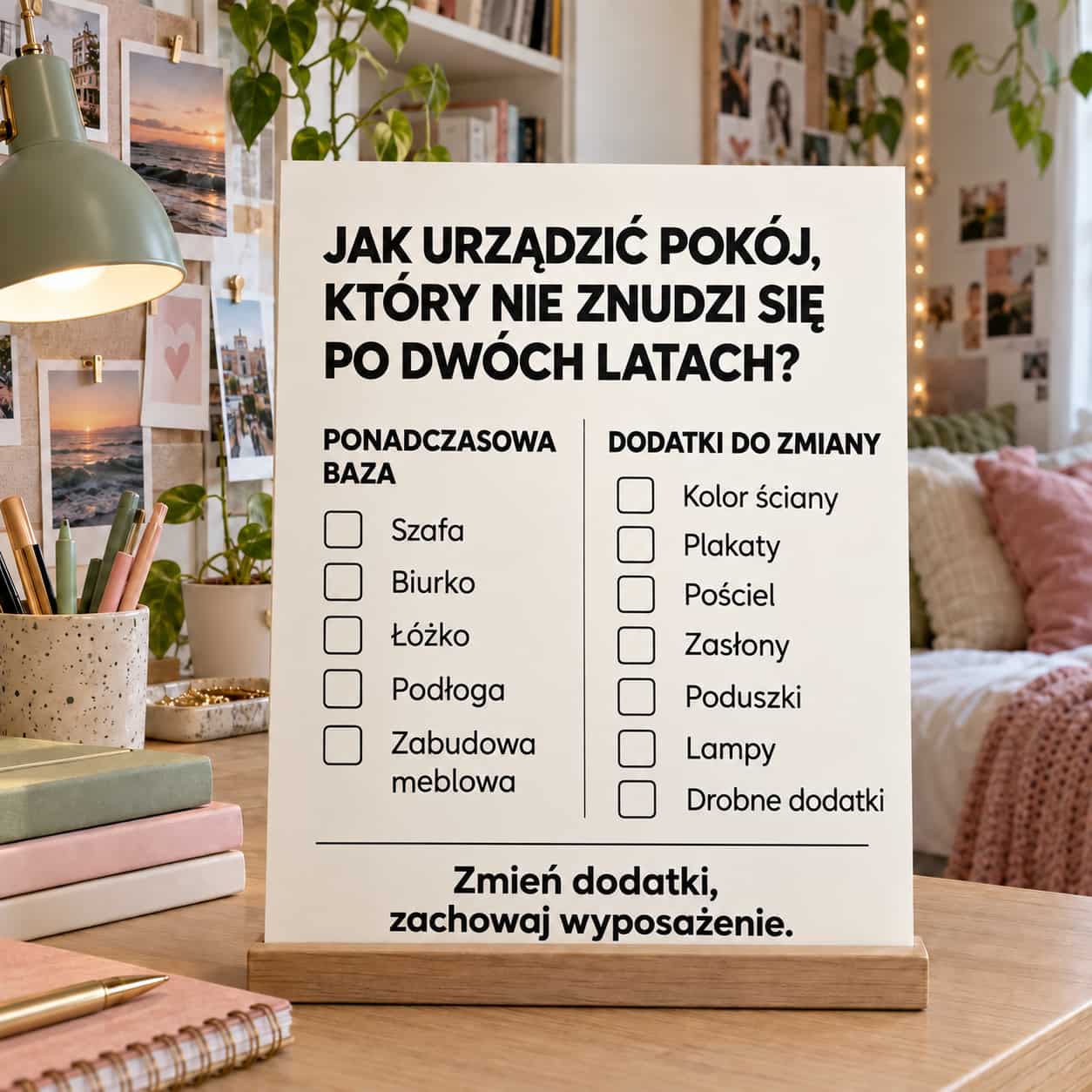 Chcecklista - jak urządzić pokój, który nie znudzi się po dwóch latach