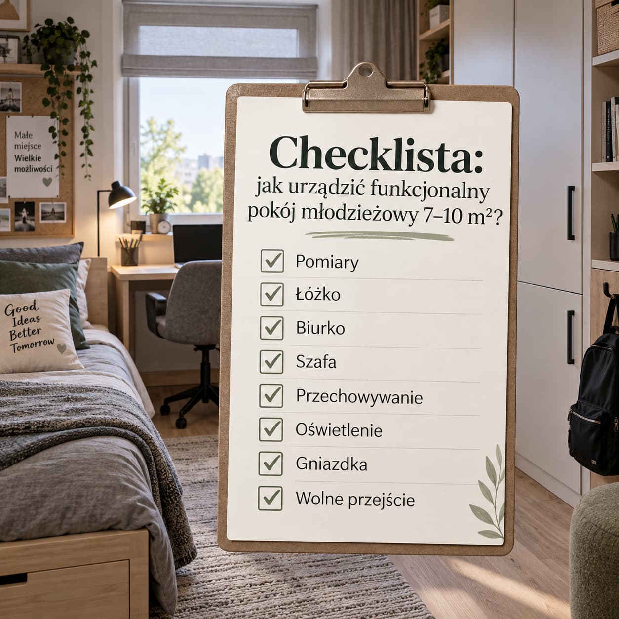 jak urządzić funkcjonalny pokój młodzieżowy 7–10 m²?
