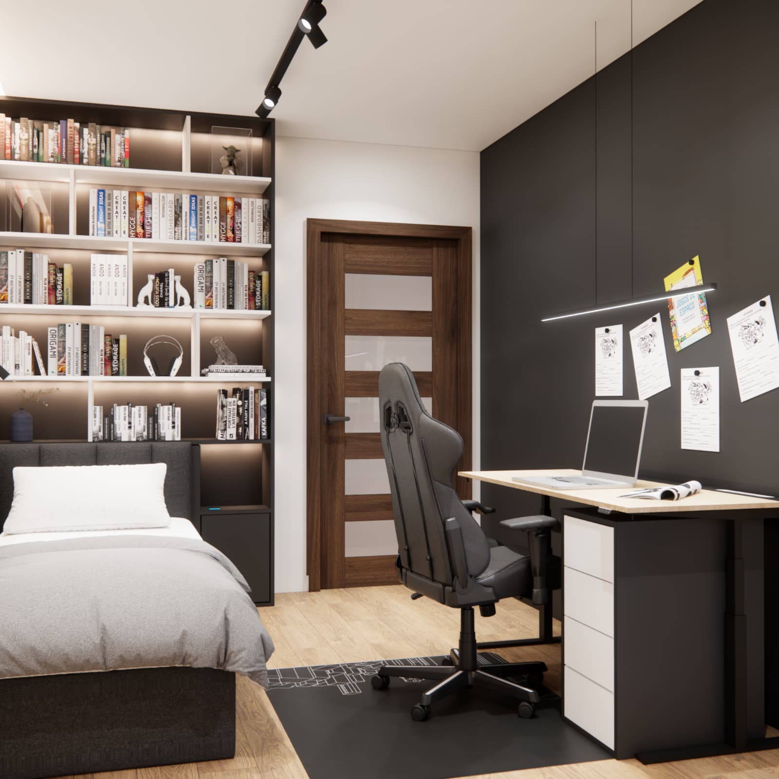 Ustawienie biurka w małym pokoju młodzieżowym 7–10 m²