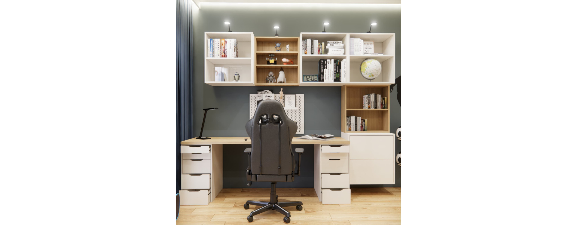 9-Year-Old Boy’s Room Design – 14 m² Teodor’s Room | Fabryka Projektów