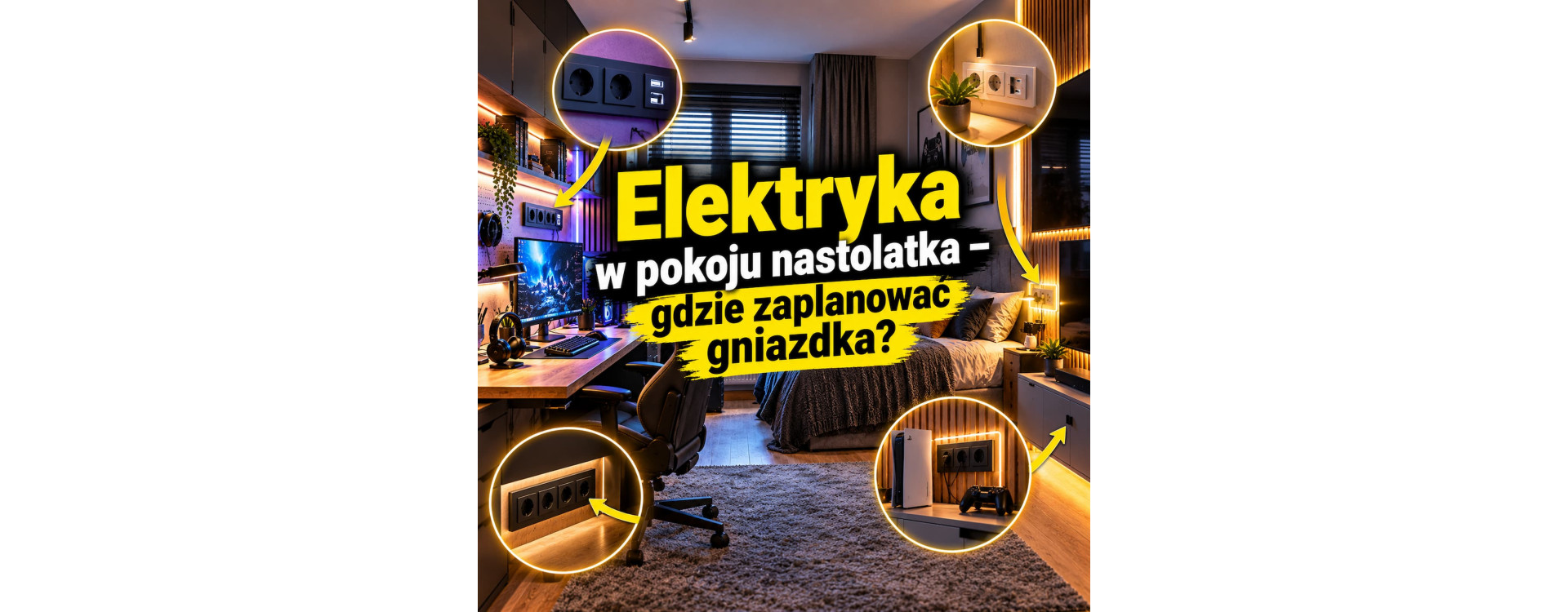 Elektryka w pokoju nastolatka – gdzie zaplanować gniazdka?