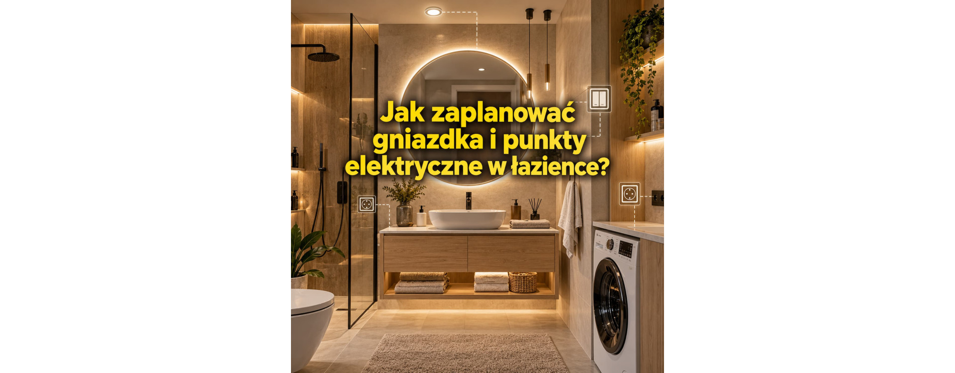 Jak zaplanować gniazdka i punkty elektryczne w łazience?