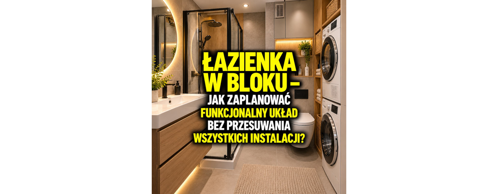 Łazienka w bloku – jak zaplanować funkcjonalny układ bez przesuwania wszystkich instalacji?