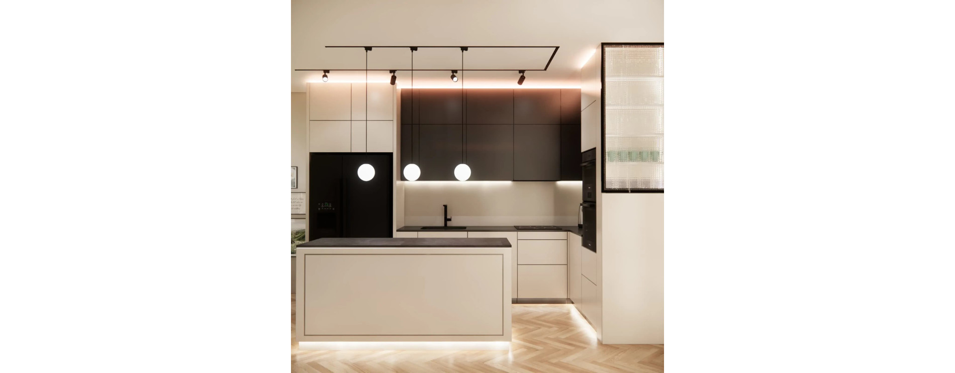 Open 9 m2 Kitchen – a Modern and Functional Kitchen for a Small Space