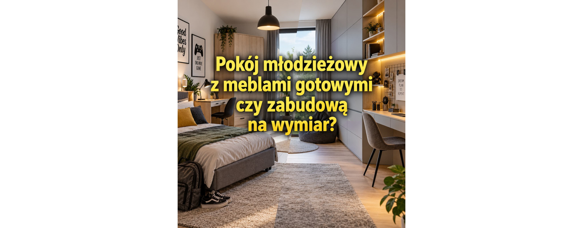 Pokój młodzieżowy z meblami gotowymi czy zabudową na wymiar?