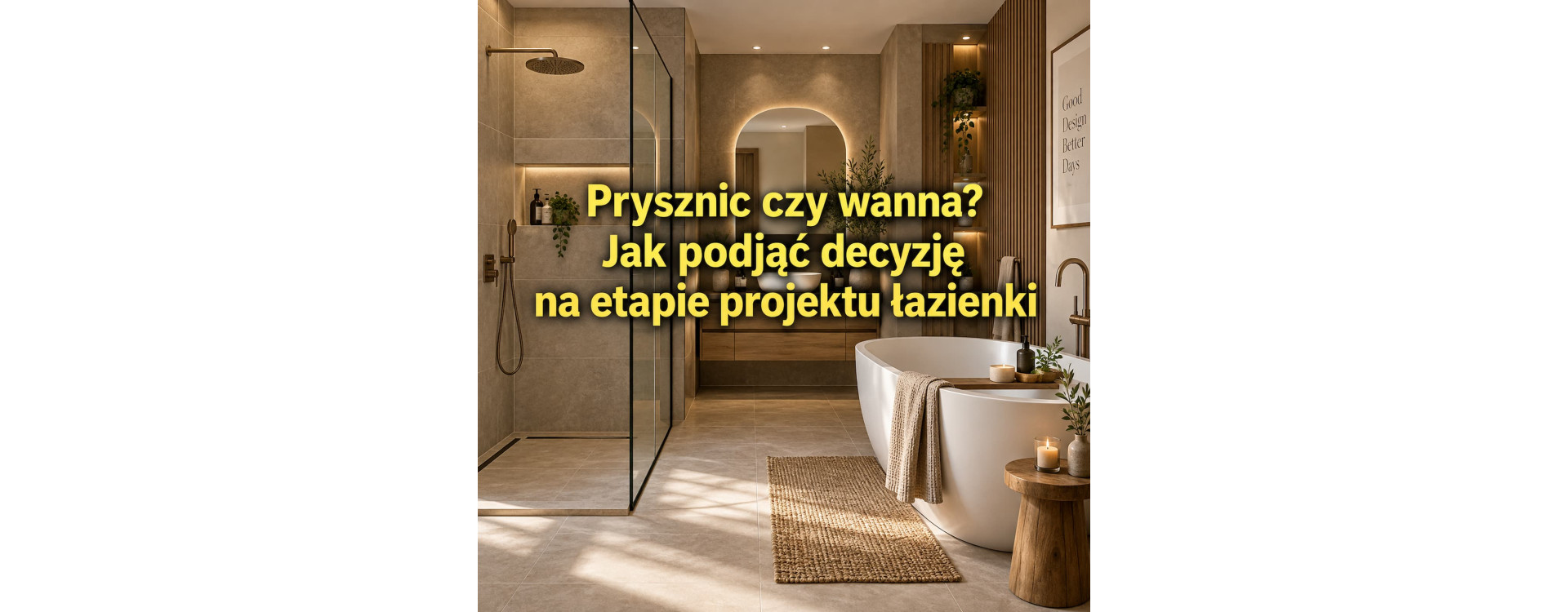 Prysznic czy wanna? Jak podjąć decyzję na etapie projektu łazienki