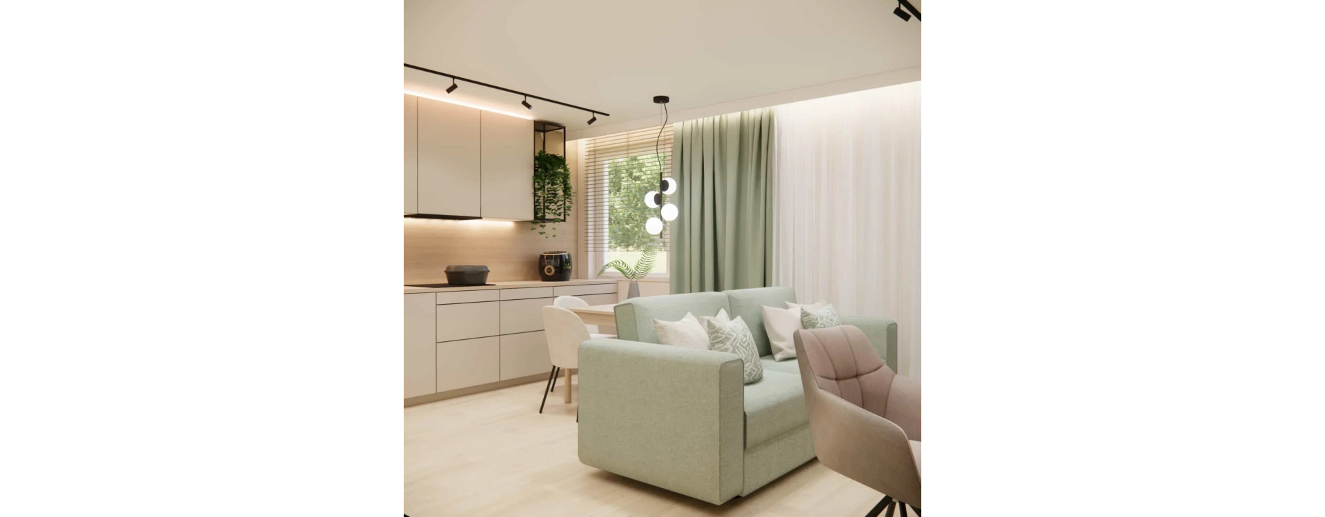 Living Room with a Kitchenette – How to Create a Workspace in the Living Room? Advice from an Interior Designer