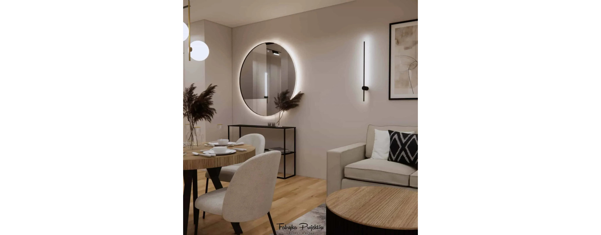 Salon z kuchnią 20–25m2 – jak dobrze zaplanować mały metraż