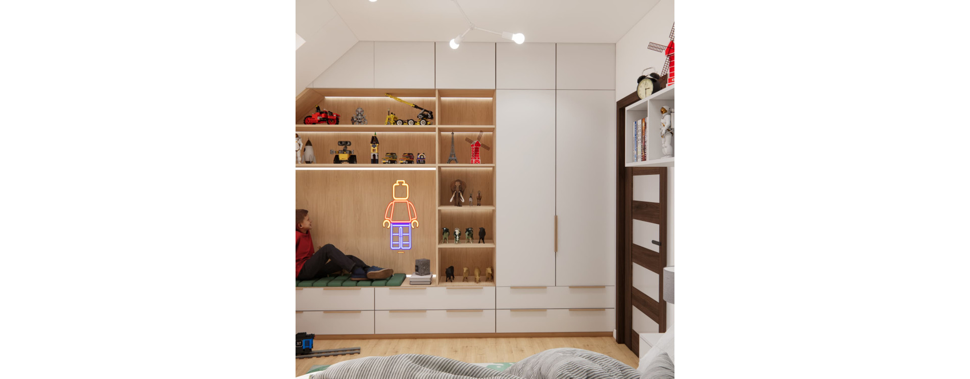 Attic Room for an 8-Year-Old – 14 m² Interior Design