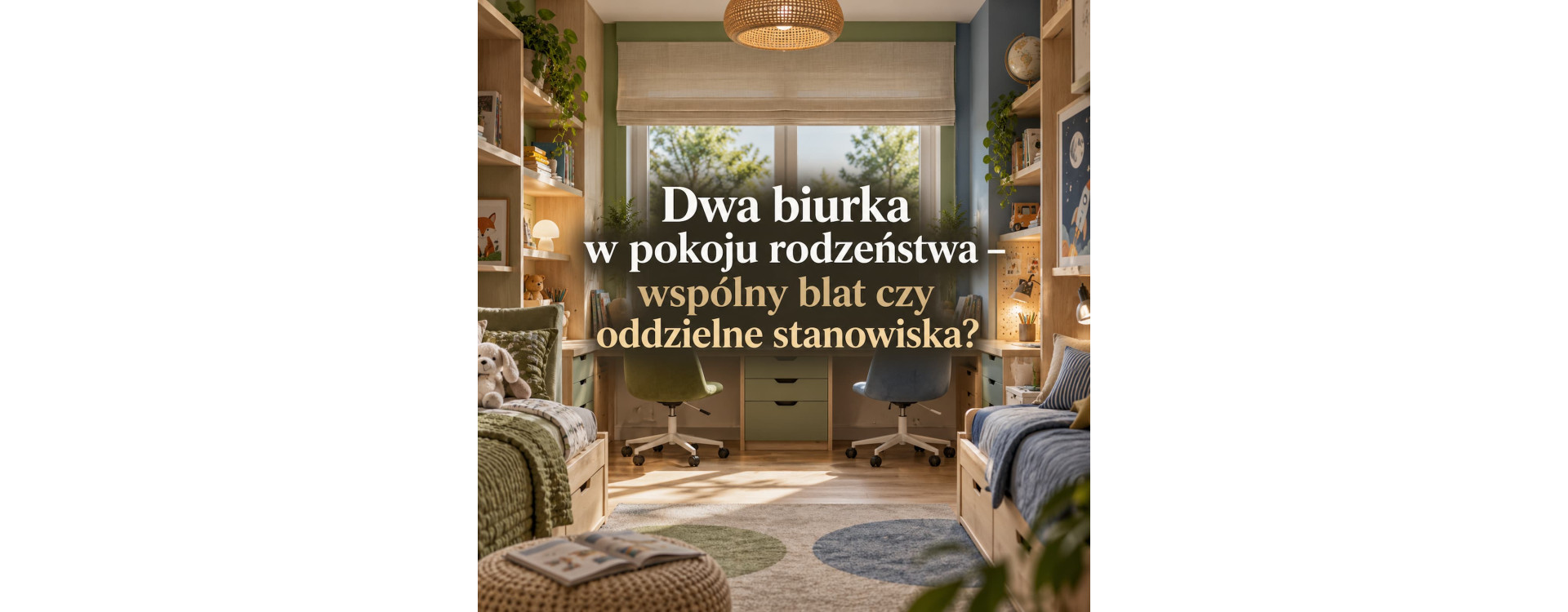 Dwa biurka w pokoju rodzeństwa – wspólny blat czy oddzielne stanowiska?
