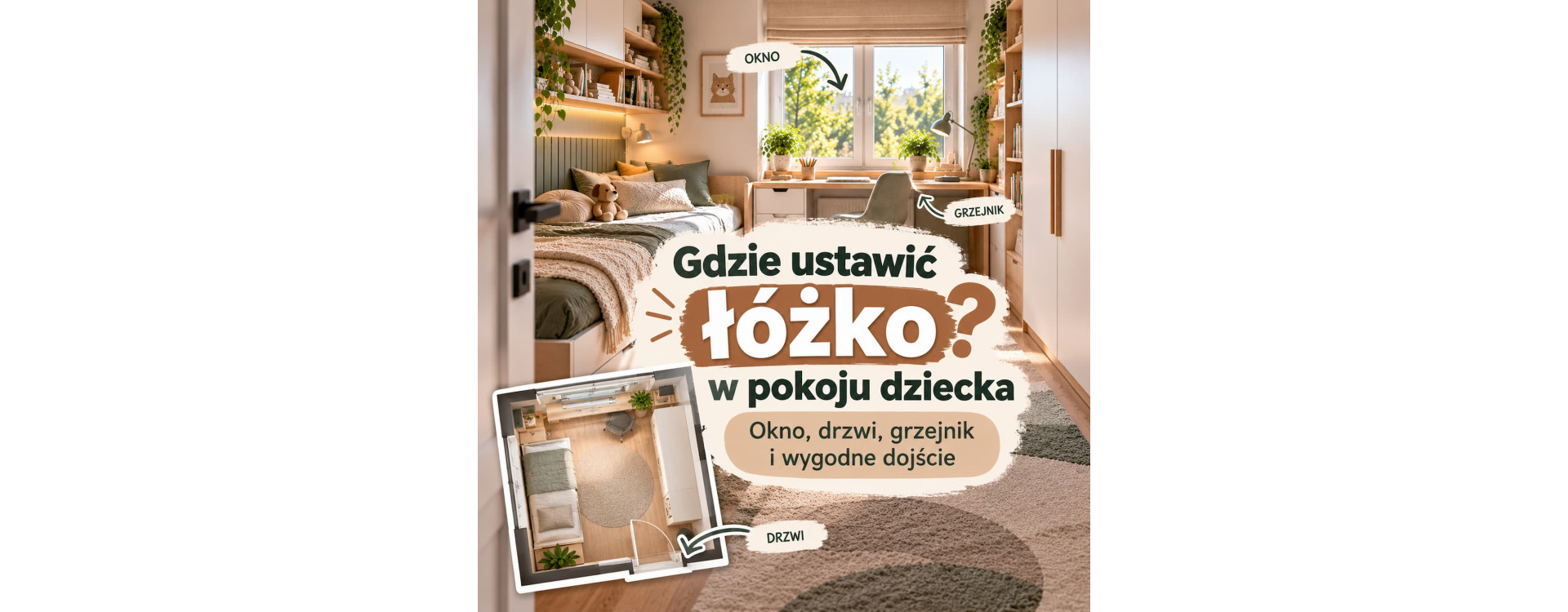 Gdzie ustawić łóżko w pokoju dziecka? Okno, drzwi, grzejnik i wygodne dojście