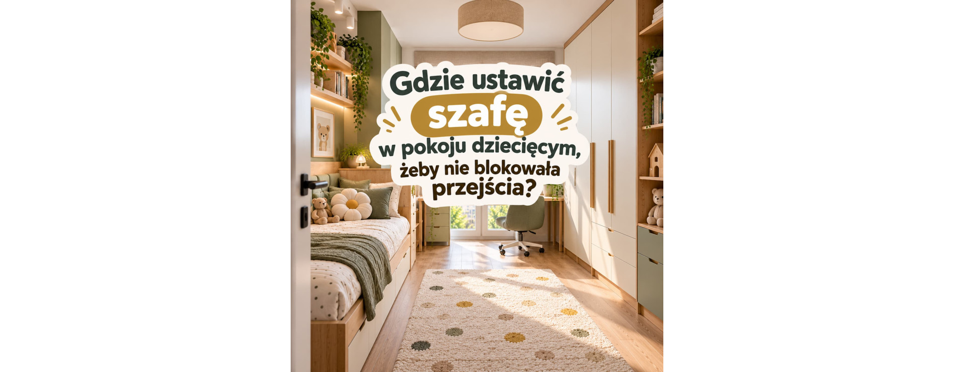 Gdzie ustawić szafę w pokoju dziecięcym, żeby nie blokowała przejścia?