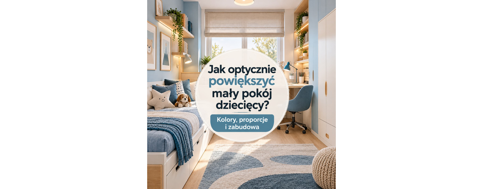 Jak optycznie powiększyć mały pokój dziecięcy? Kolory, proporcje i zabudowa