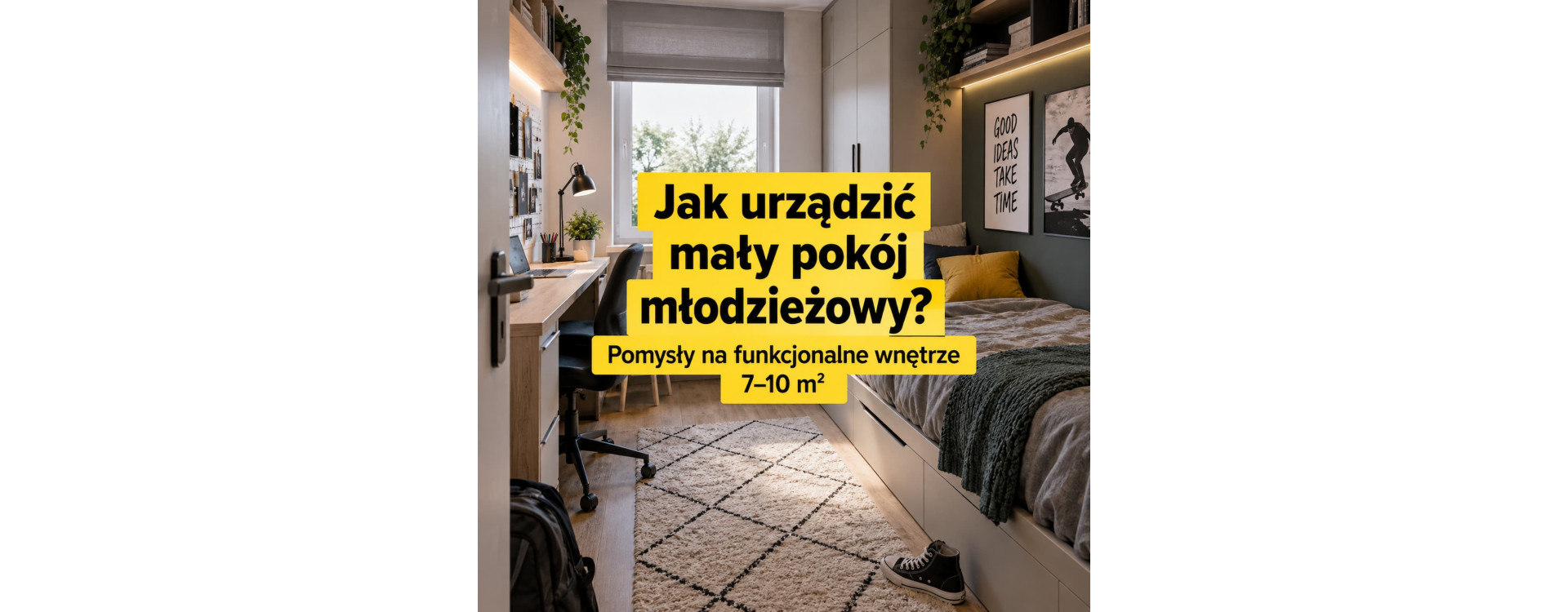 Jak urządzić mały pokój młodzieżowy? Pomysły na funkcjonalne wnętrze 7–10 m²