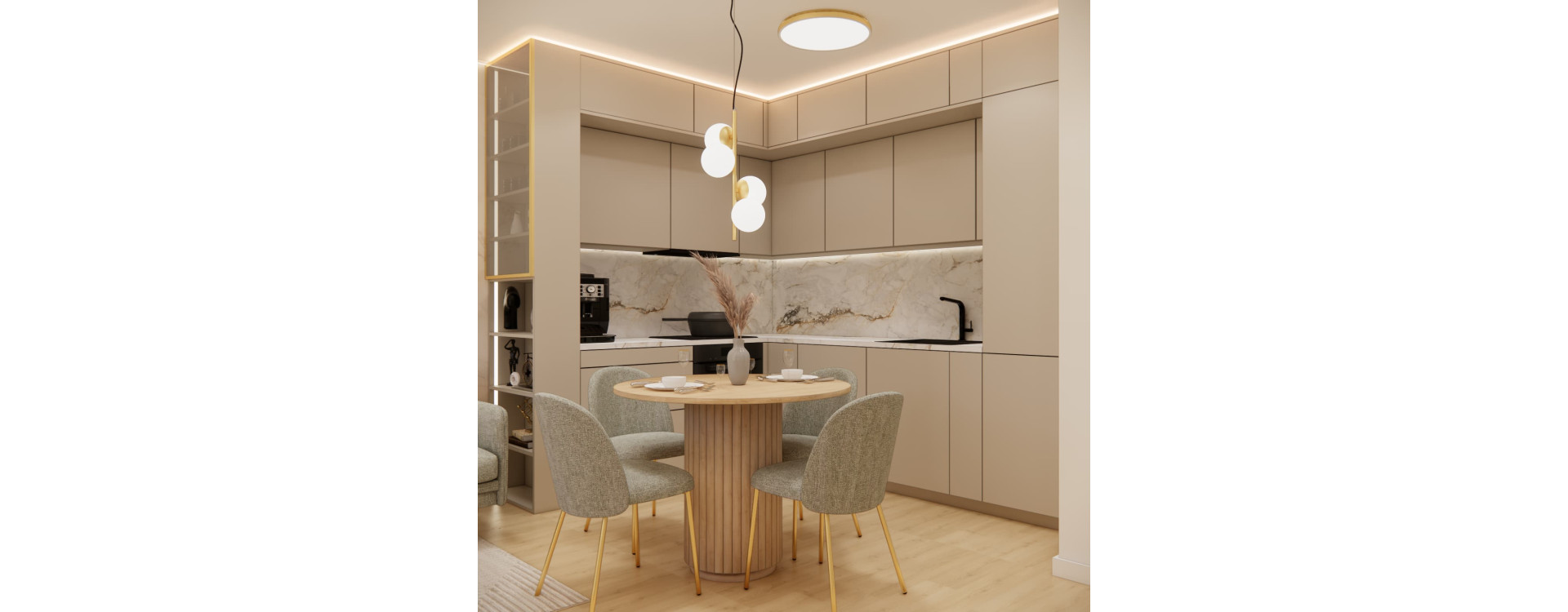 55 m² Apartment Design in Lublin – Modern Interior | Fabryka Projektów