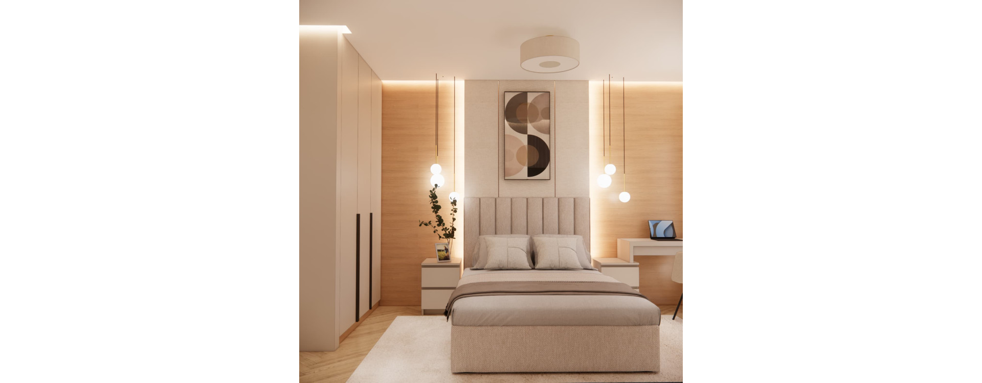 12 m² Bedroom Design in an Apartment – a Cozy and Modern Interior for Robert and Ania from Wałbrzych