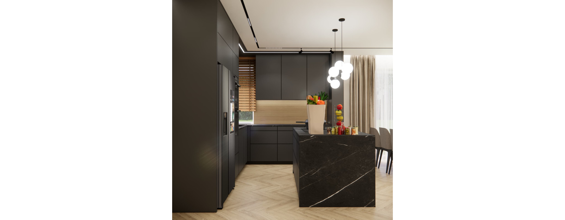 133 m² House Interior Design in Kielce – Modern Elegance