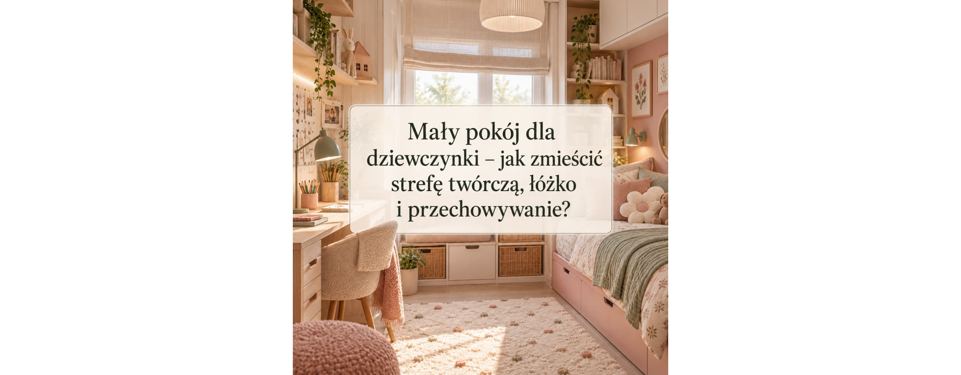 Mały pokój dla dziewczynki – jak zmieścić strefę twórczą, łóżko i przechowywanie?