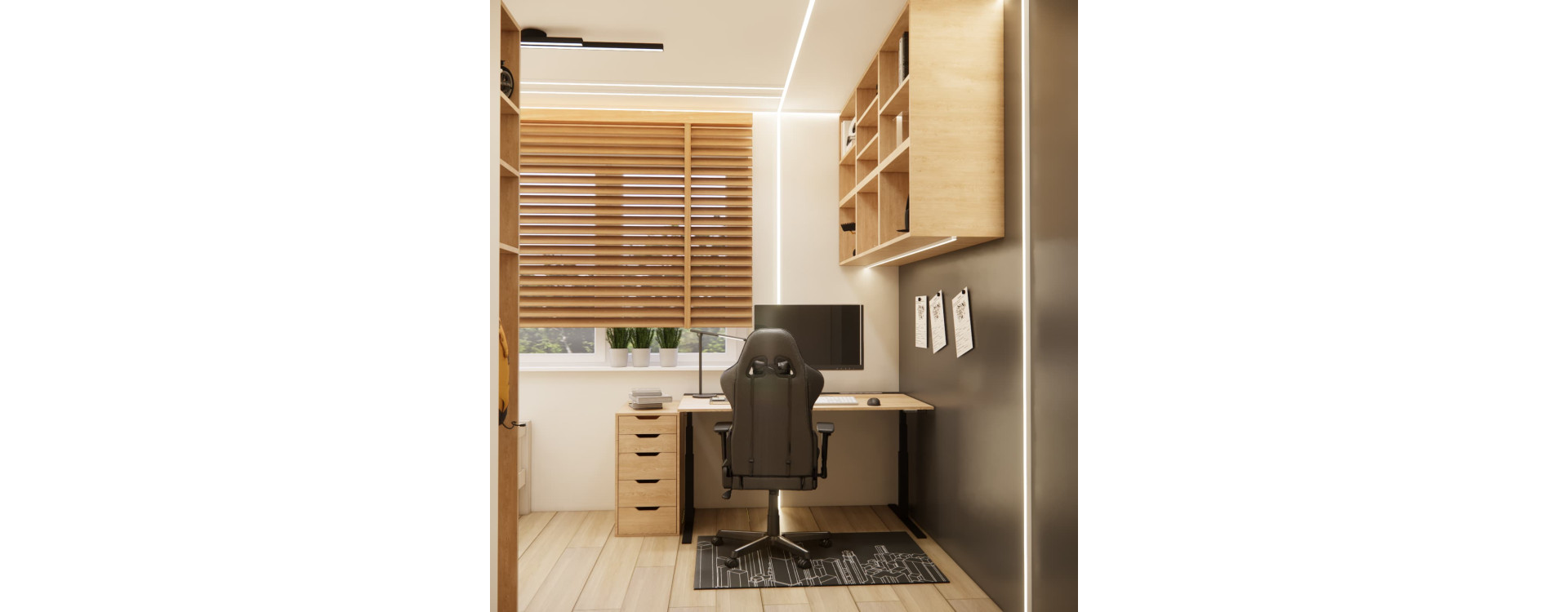 Modern Children’s Room 11m2 – A Functional Design for a 7-Year-Old Boy