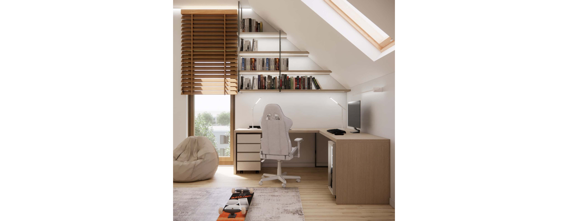 Room for a 10-year-old in the attic – how to create a functional space for studying, sleeping, and relaxing?
